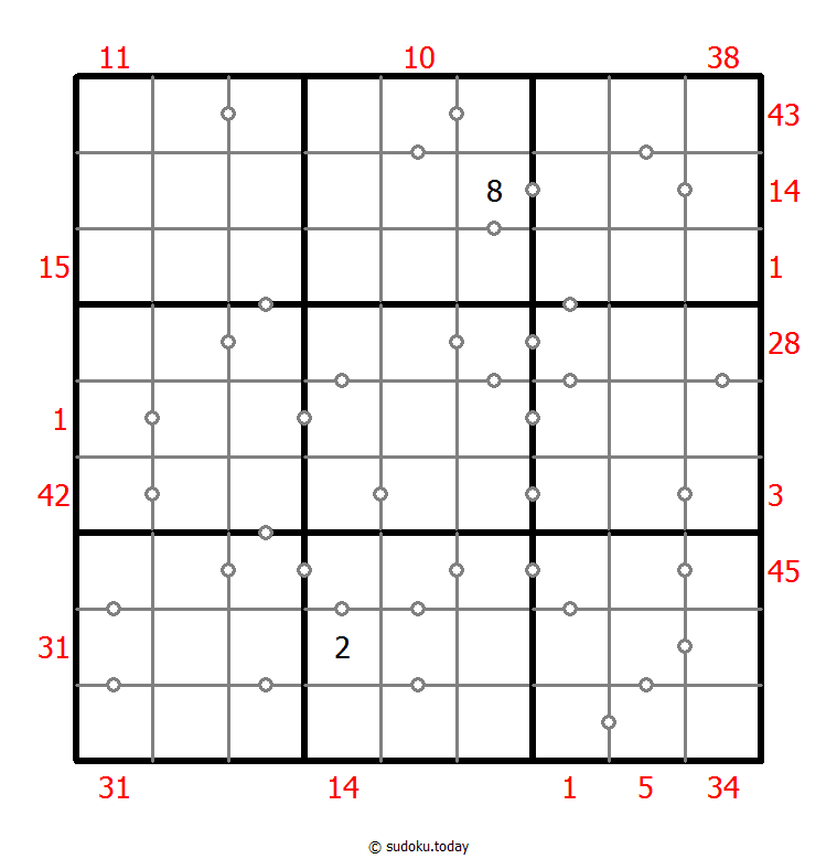 Hybrid Sudoku ( X Sums + Consecutive ) 24. November 2025