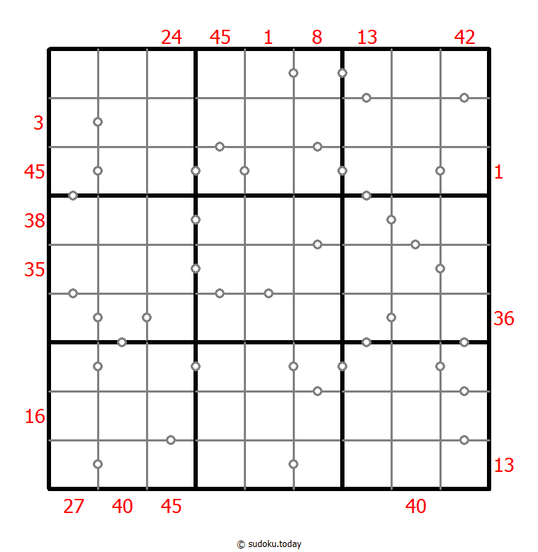 Hybrides Sudoku (XSum+Kontinuierlich)