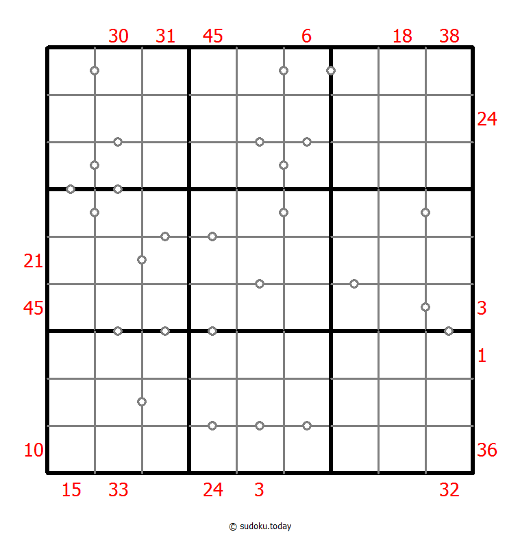 Hybrides Sudoku (XSum+Kontinuierlich)