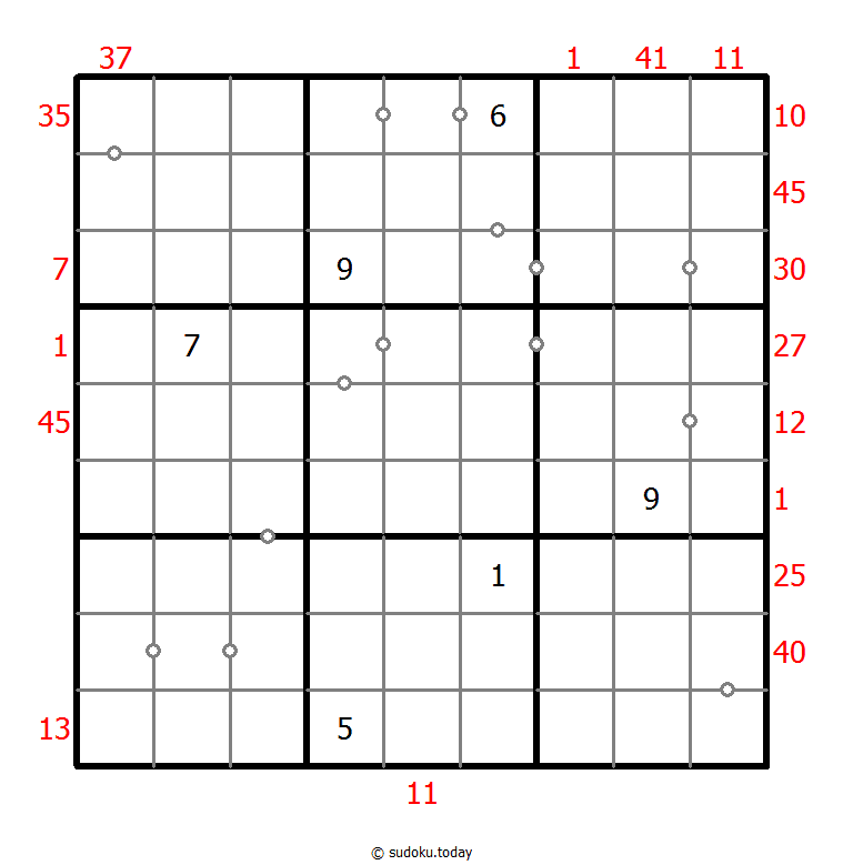 Hybrides Sudoku (XSum+Kontinuierlich)