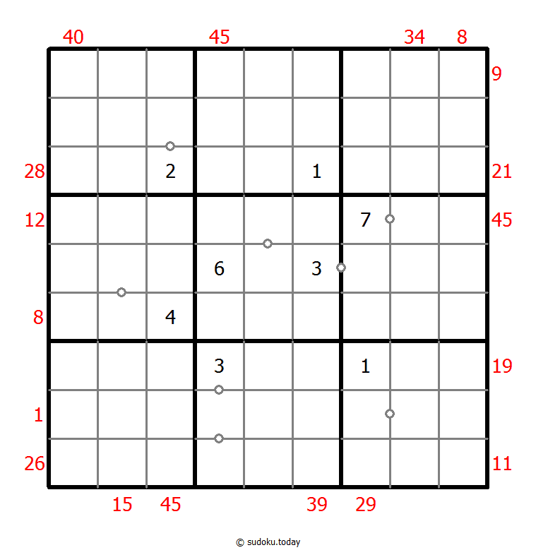 Hybrid Sudoku ( X Sums + Consecutive ) 18. November 2025