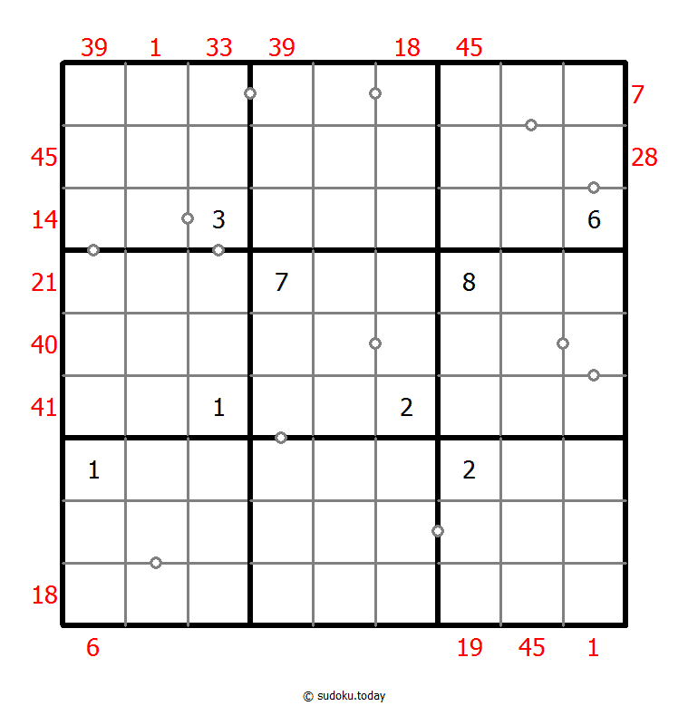 Hybrides Sudoku (XSum+Kontinuierlich)