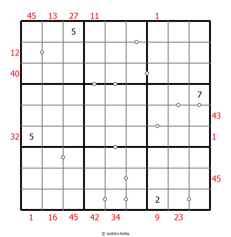 Hybrides Sudoku (XSum+Kontinuierlich)