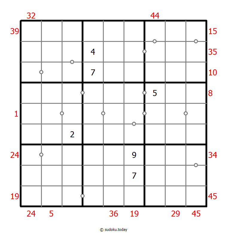 Hybrides Sudoku (XSum+Kontinuierlich)