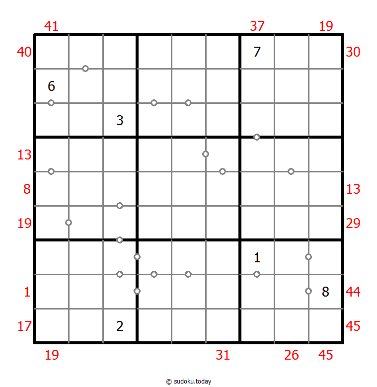 Hybrides Sudoku (XSum+Kontinuierlich)