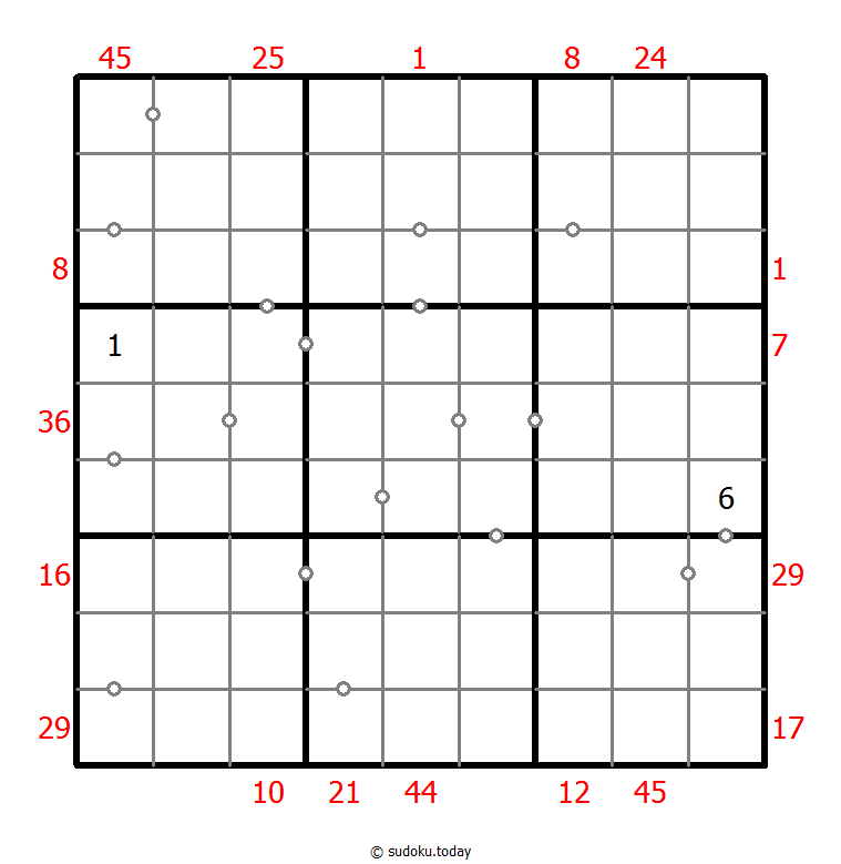 Hybrides Sudoku (XSum+Kontinuierlich)