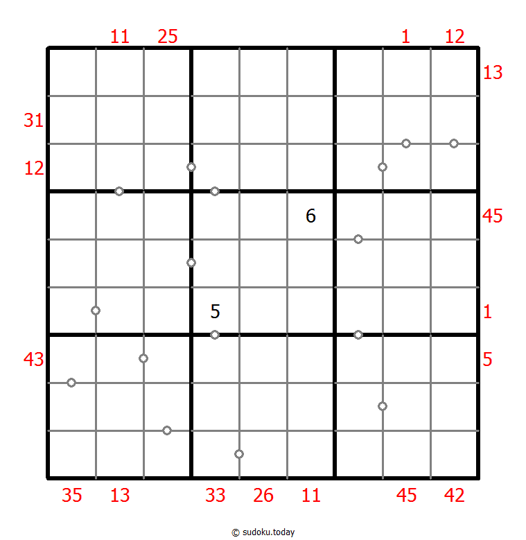 Hybrides Sudoku (XSum+Kontinuierlich)