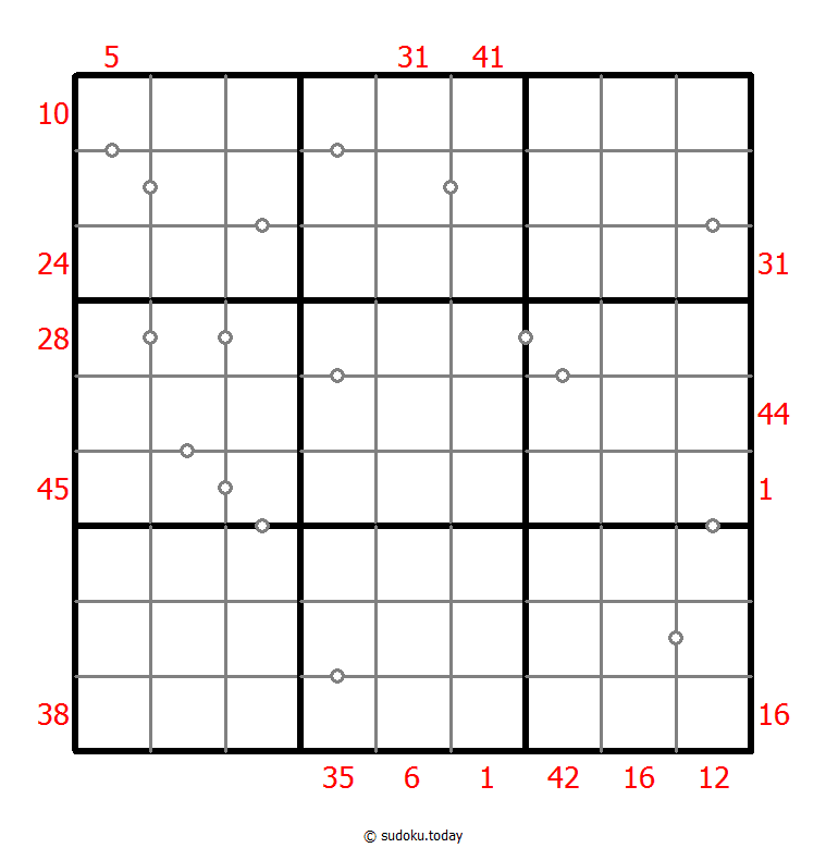 Hybrides Sudoku (XSum+Kontinuierlich)