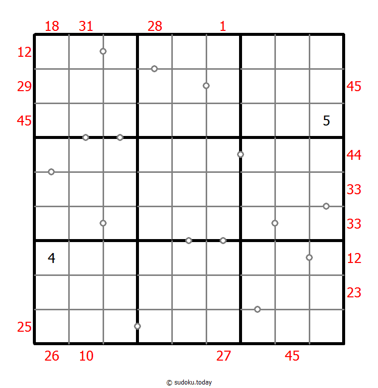 Hybrides Sudoku (XSum+Kontinuierlich)