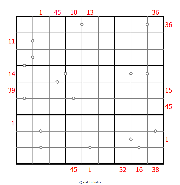 Hybrid Sudoku ( X Sums + Consecutive ) 28. Oktober 2025