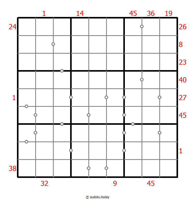 Hybrid Sudoku ( X Sums + Consecutive ) 27. November 2025