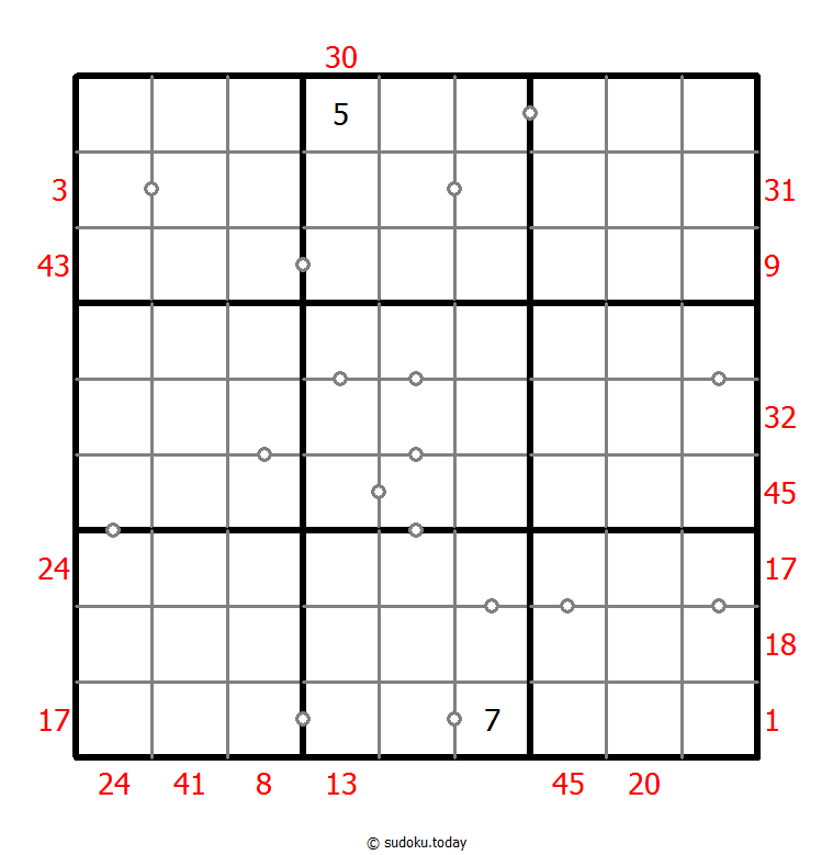 Hybrides Sudoku (XSum+Kontinuierlich)