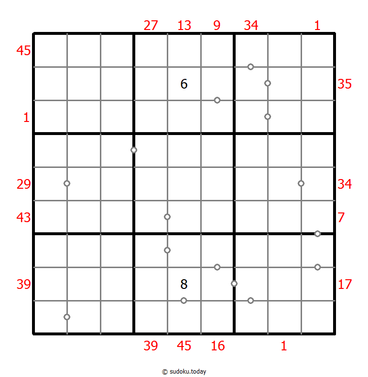 Hybrid Sudoku ( X Sums + Consecutive ) 14. November 2025