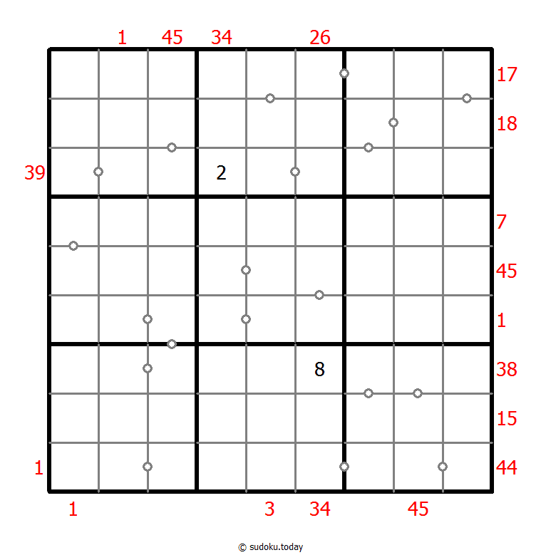 Hybrid Sudoku ( X Sums + Consecutive ) 07. November 2025