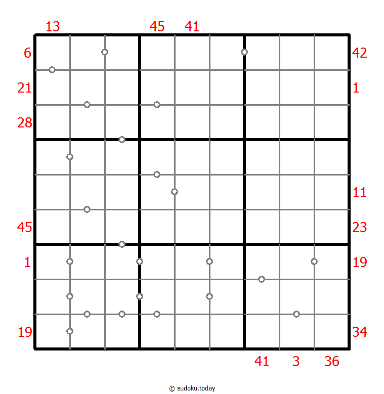 Hybrid Sudoku ( X Sums + Consecutive ) 07. Dezember 2025