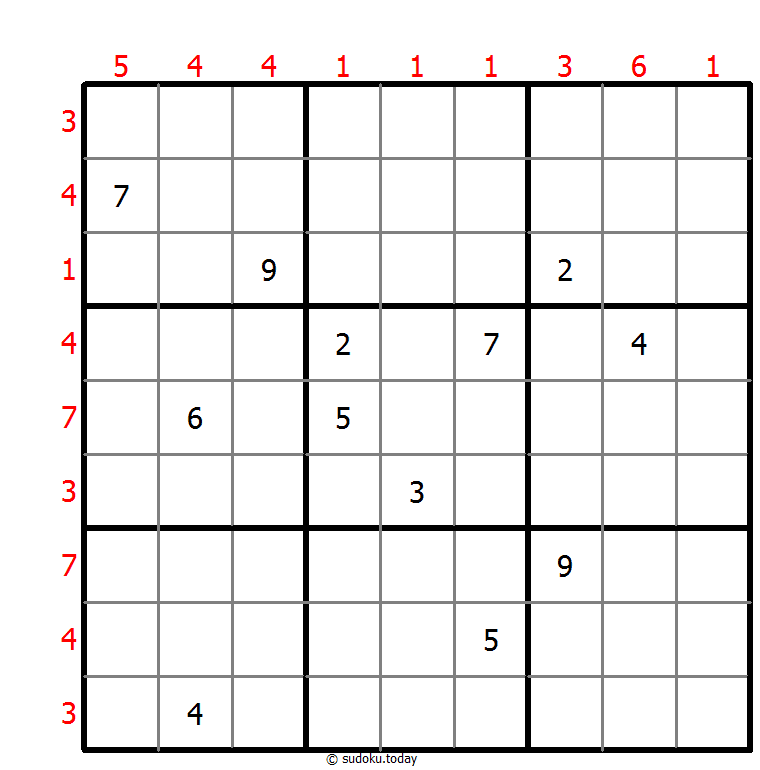 Randdifferenz-Sudoku 27. Oktober 2025