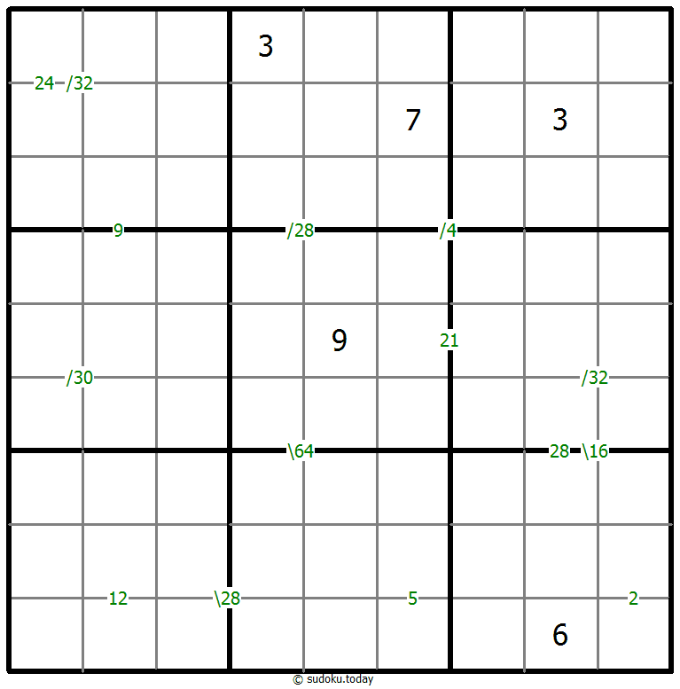 Products Sudoku 28. Januar 2026