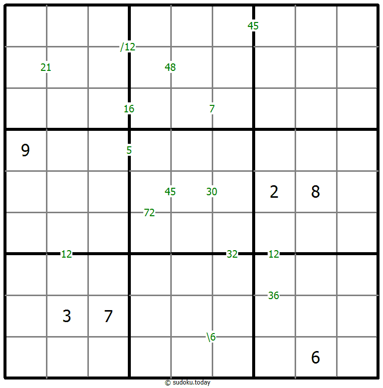 Products Sudoku 08. November 2025