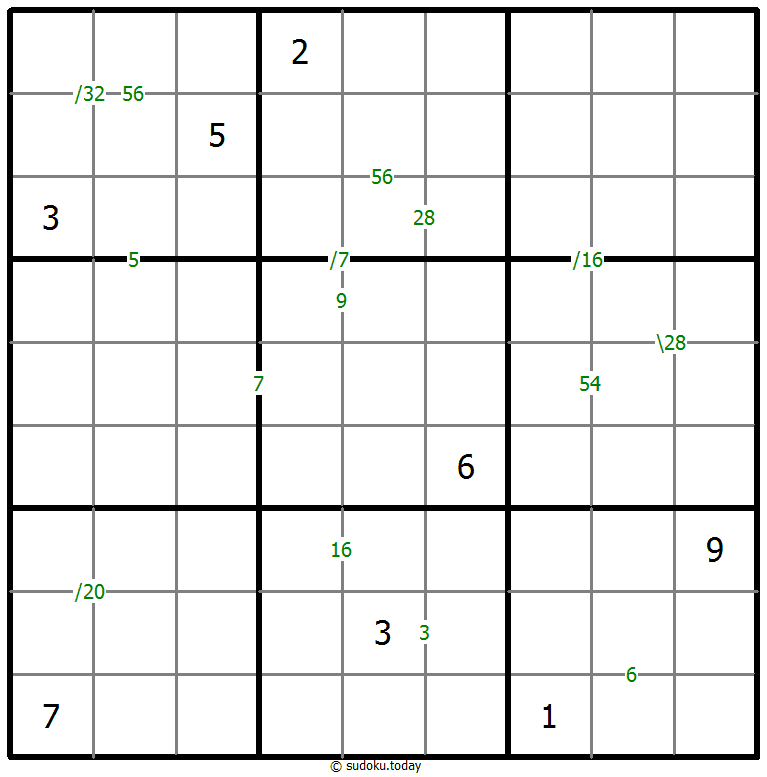 Products Sudoku 12. November 2025