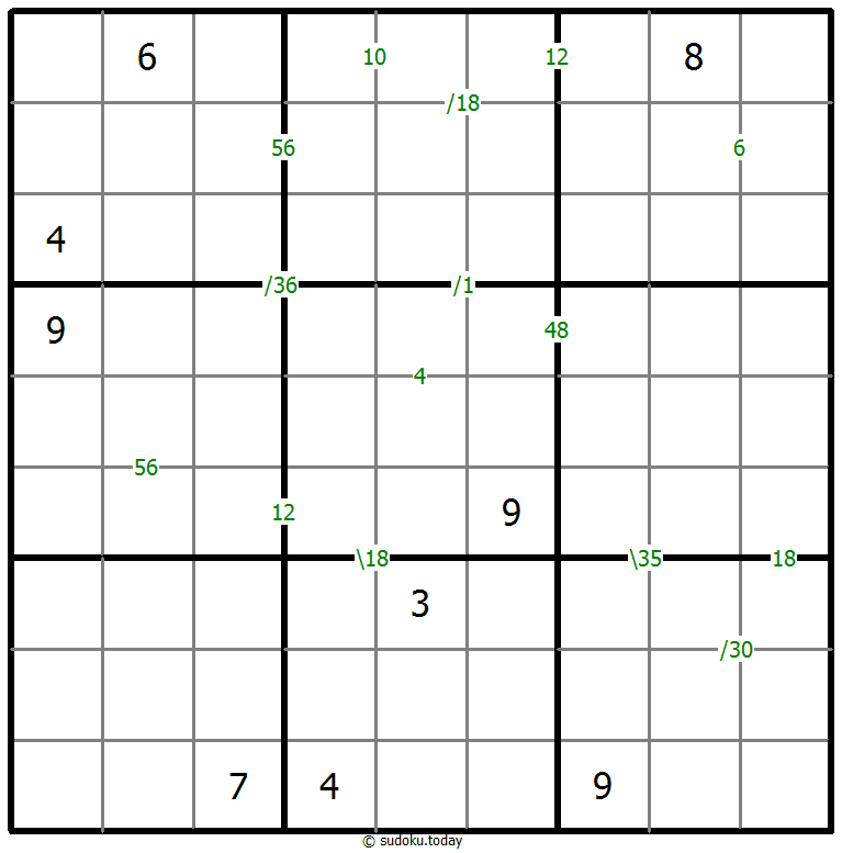 Products Sudoku 26. November 2025