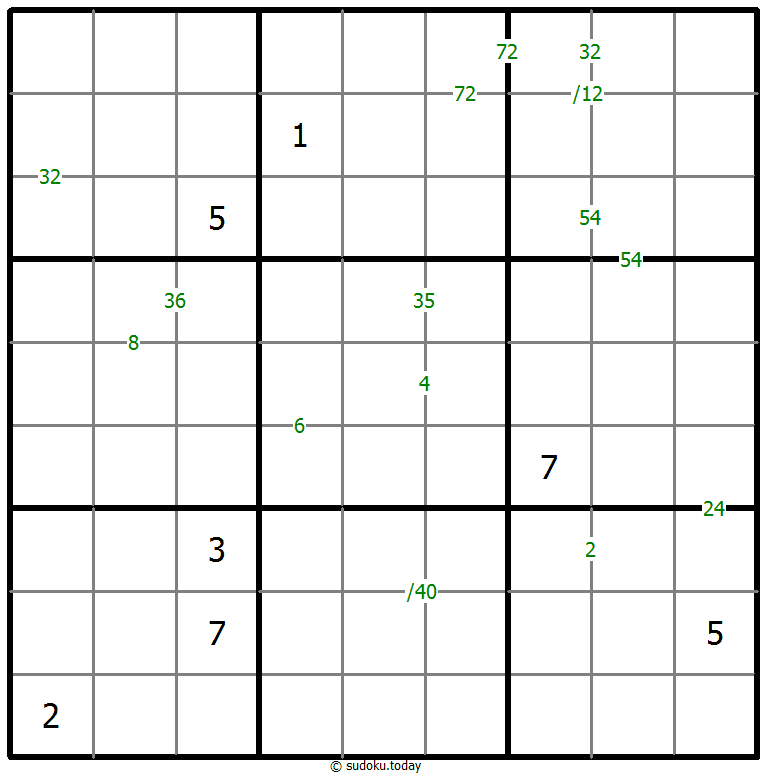 Products Sudoku 12. November 2025