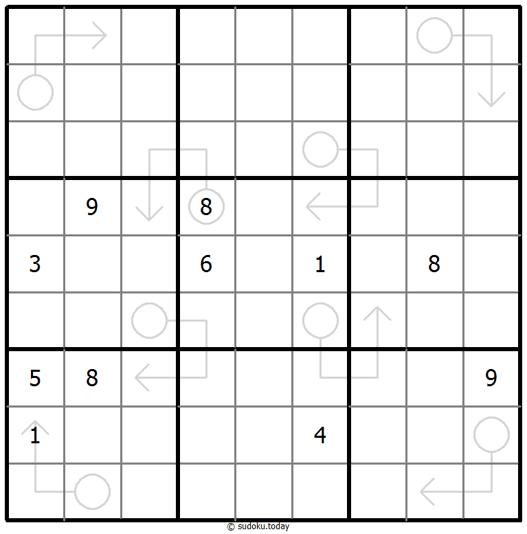 Arrow Sudoku 11. Dezember 2025
