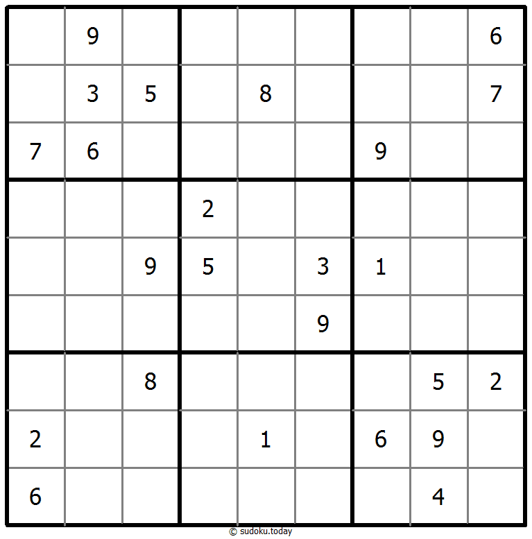 Klassisches Sudoku 27. Oktober 2025