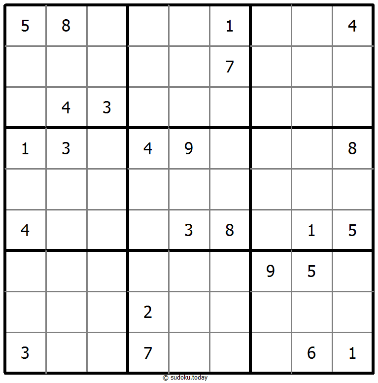 Klassisches Sudoku 29. Oktober 2025
