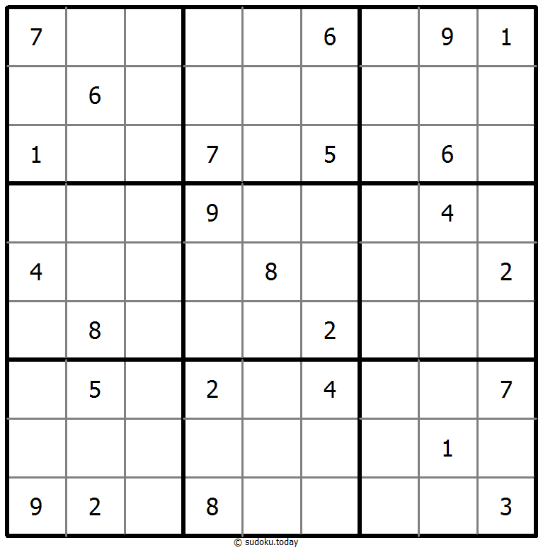 Klassisches Sudoku 27. Oktober 2025