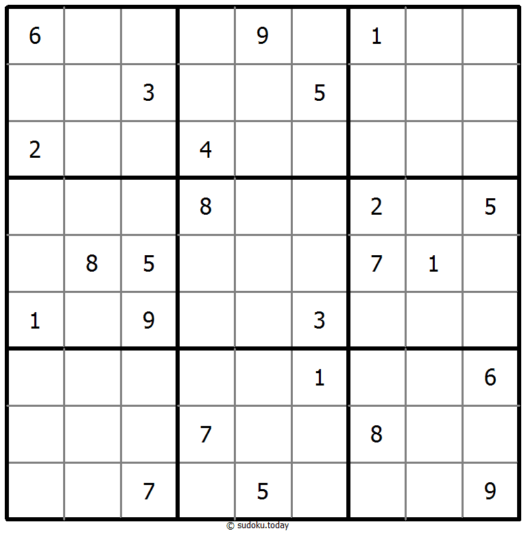 Klassisches Sudoku 29. Oktober 2025