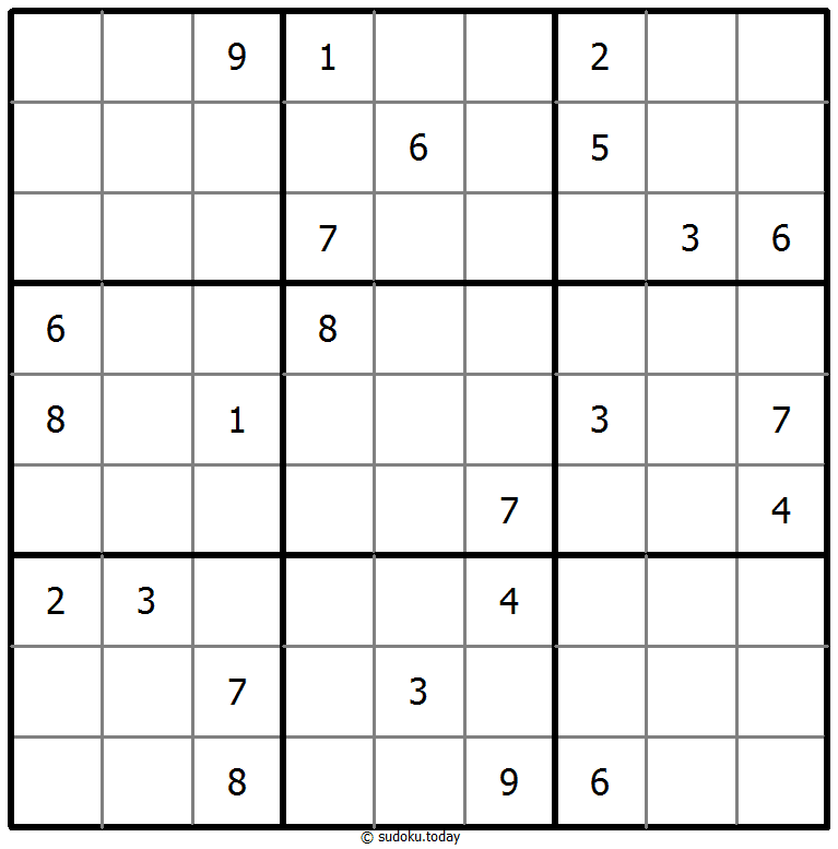 Klassisches Sudoku 27. Oktober 2025