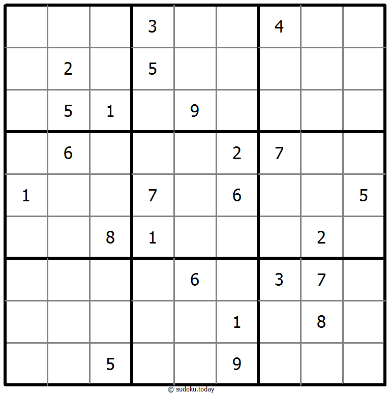 Klassisches Sudoku 04. November 2025