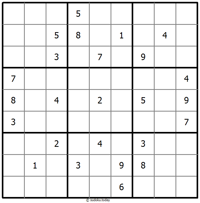 Klassisches Sudoku 18. Februar 2025