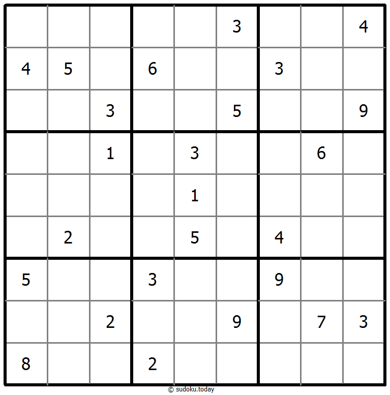 Klassisches Sudoku 04. November 2025