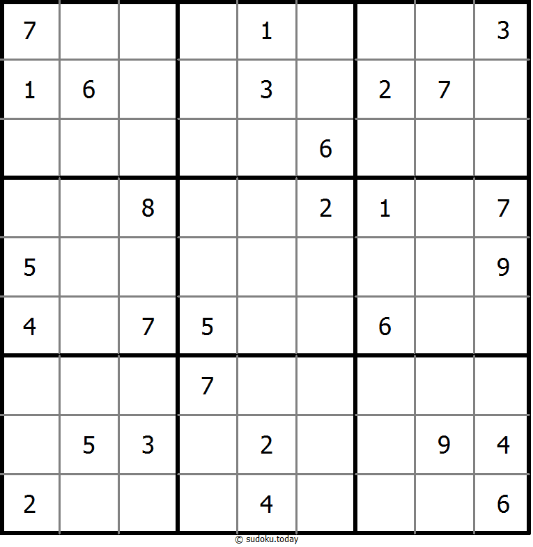 Klassisches Sudoku 19. Februar 2025