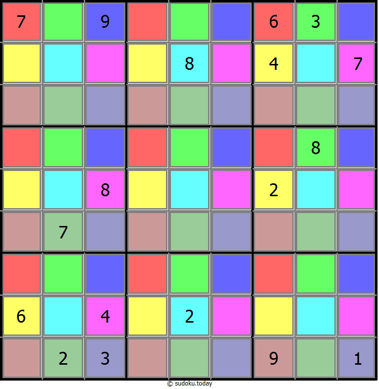 Color Sudoku 23. Dezember 2025