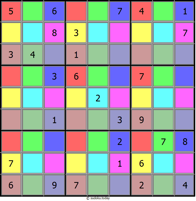Color Sudoku 16. Dezember 2025