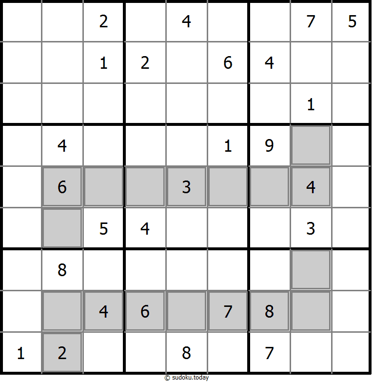 Zusatzbereich-Sudoku 27. Oktober 2025