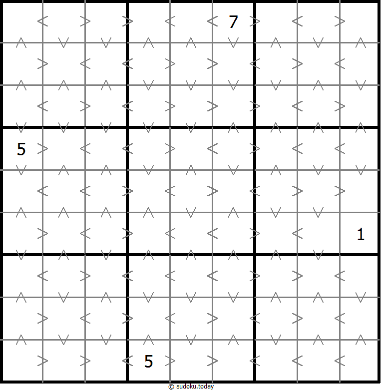 Greater Than Sudoku 10. Dezember 2025