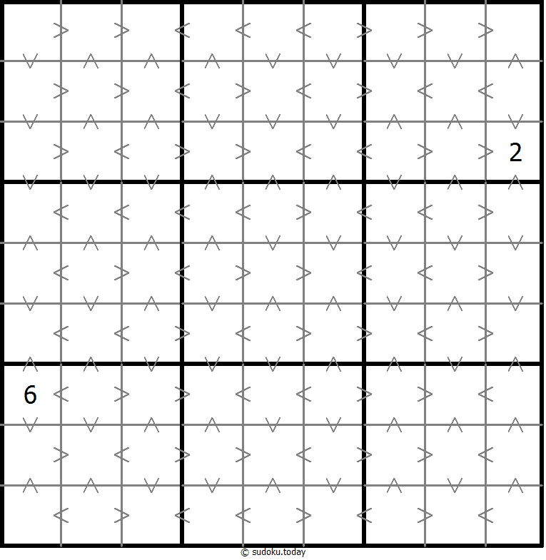 Greater Than Sudoku 17. Dezember 2025