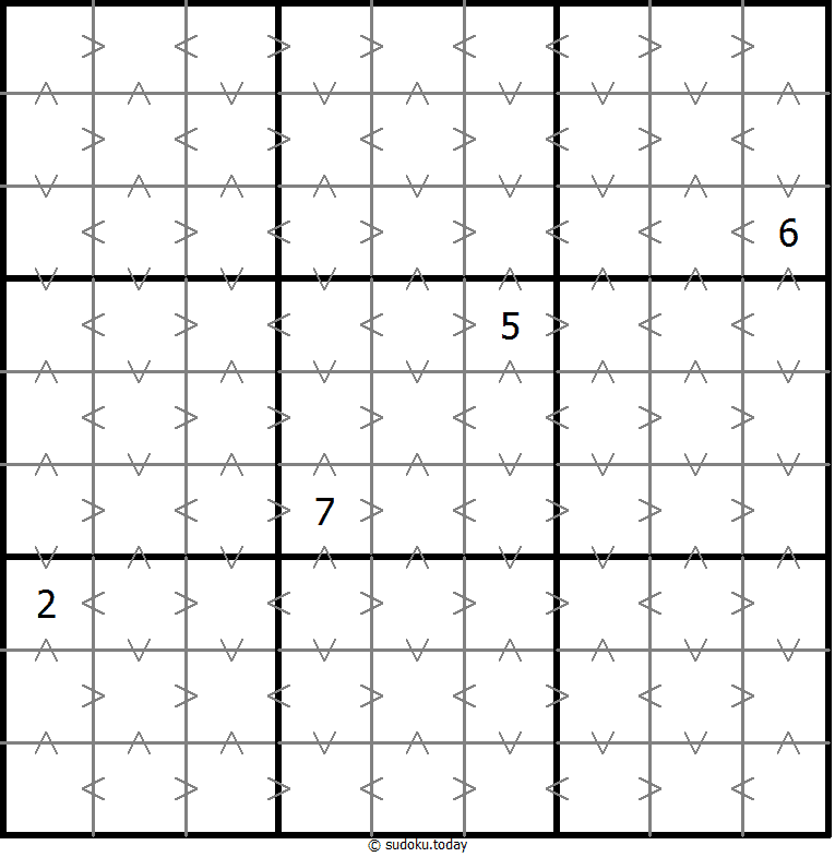 Greater Than Sudoku 20. November 2025