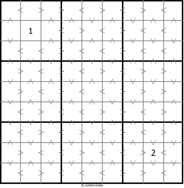 Greater Than Sudoku 05. Dezember 2025