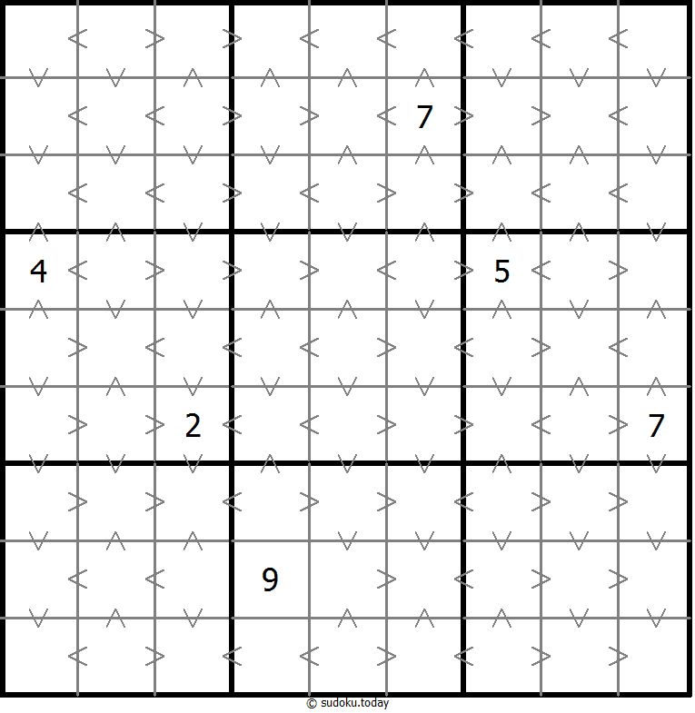 Greater Than Sudoku 01. November 2025