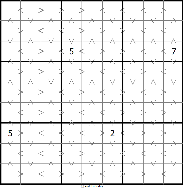 Greater Than Sudoku 13. Dezember 2025