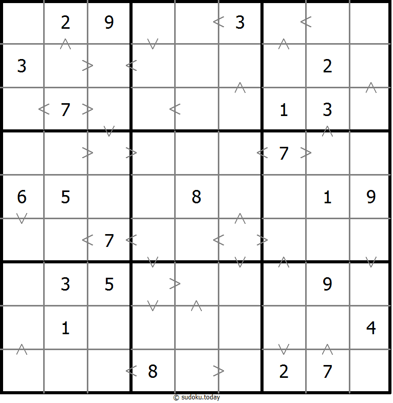 Greater Than Sudoku 09. November 2025