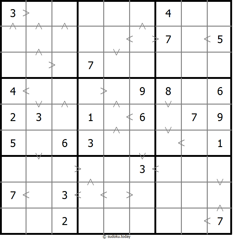 Greater Than Sudoku 25. November 2025