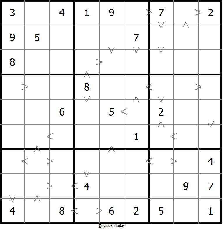 Greater Than Sudoku 21. November 2025