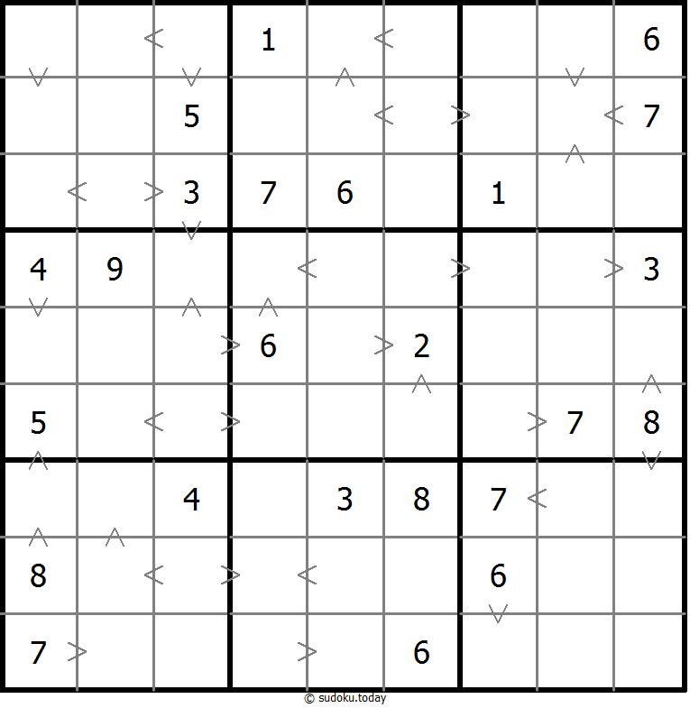 Greater Than Sudoku 13. November 2025