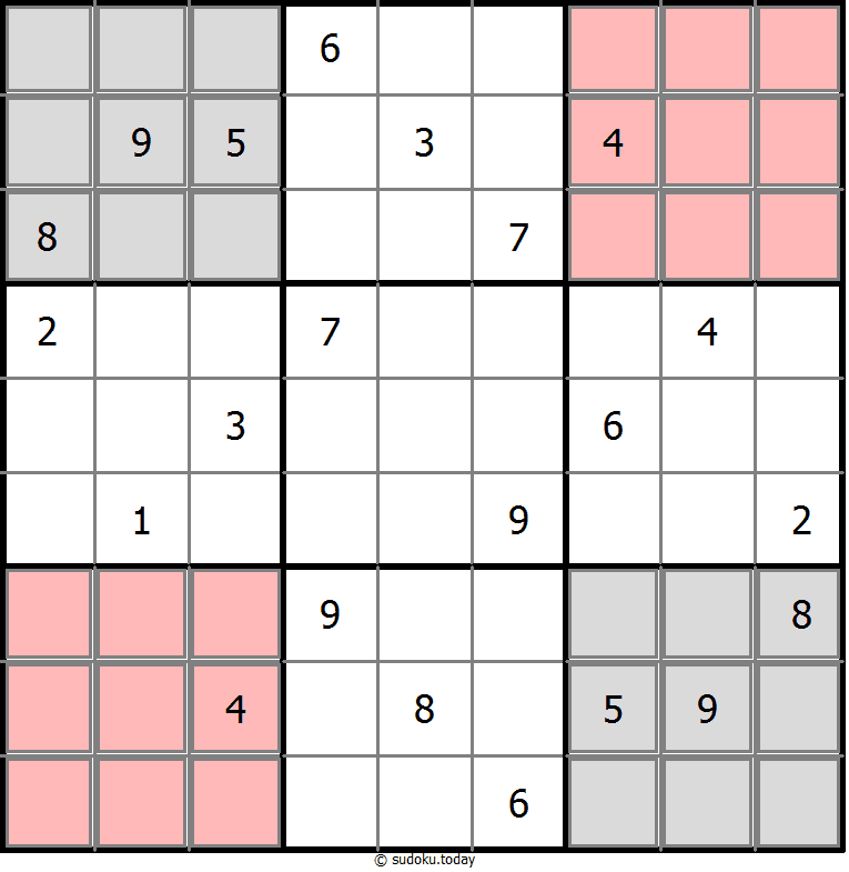 Spiegel-Sudoku Rätselbeispiel