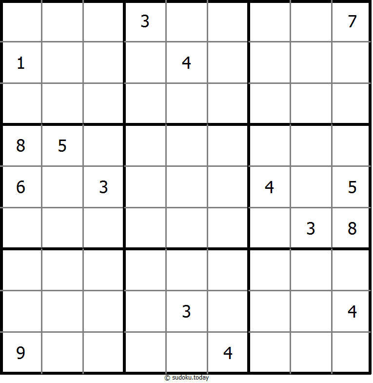 Nicht-kontinuierliches Sudoku